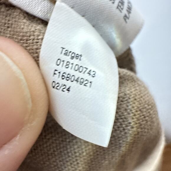 A New Day Pants Women’s Size 17 High Rise Straight Ankle Cargo Khaki Linen Blend - Picture 10 of 11